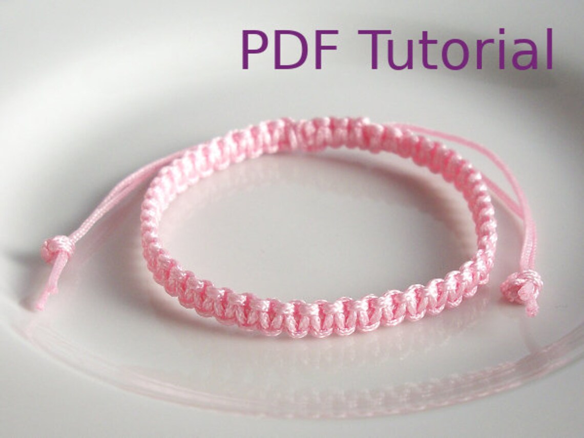 PDF Tutorial Square Knot Macrame Bracelet Pattern Instant Etsy