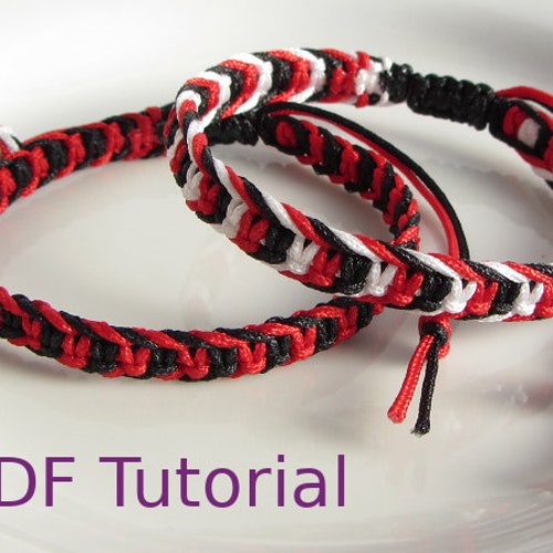 PDF Tutorial Alternating Square Knot Macrame Bracelet Pattern - Etsy