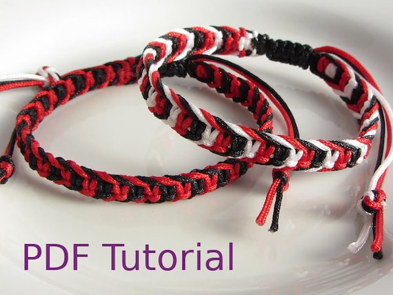 PDF Tutorial Fishbone Knot Macrame Bracelet Pattern Instant - Etsy