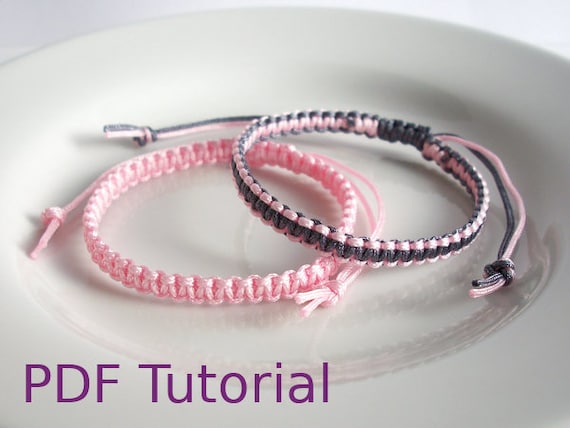 PDF Tutorial Square Knot Macrame Bracelet Pattern Instant
