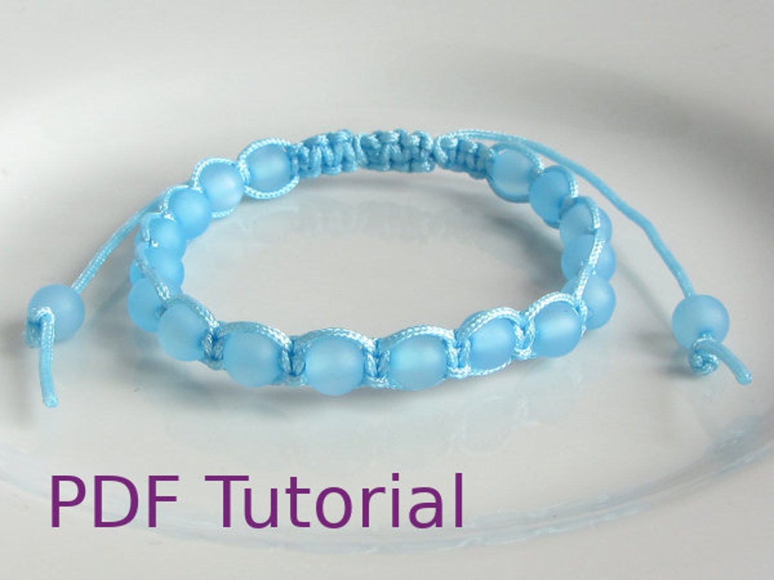 PDF Tutorial Beaded Square Knot Macrame Bracelet Pattern Etsy