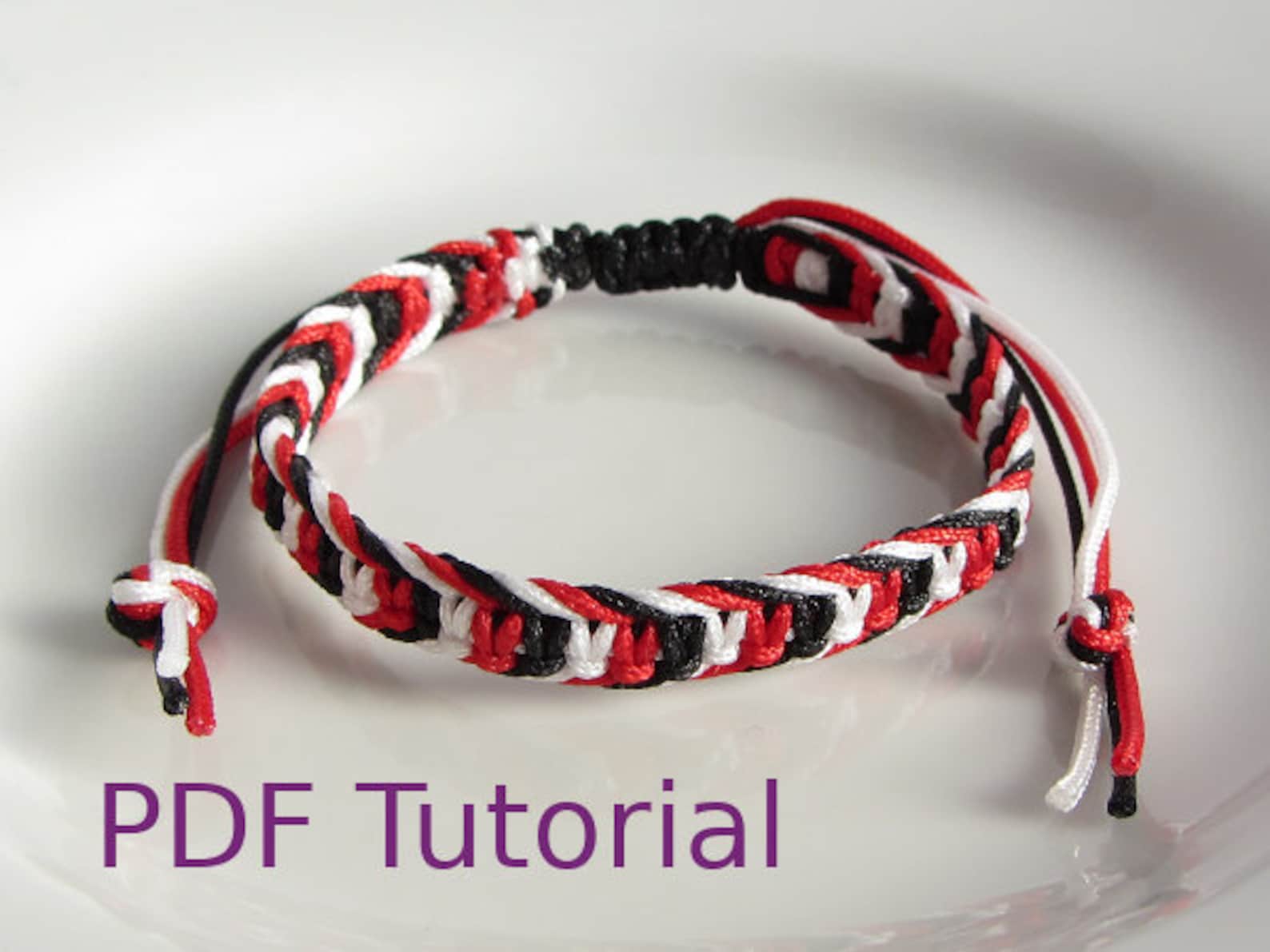 PDF Tutorial Fishbone Knot Macrame Bracelet Pattern, Instant Download ...