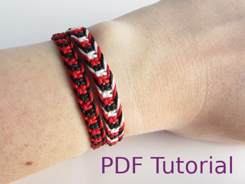 PDF Tutorial Fishbone Knot Macrame Bracelet Pattern, Instant Download ...