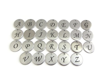 Stainless Steel Add On Initial Charm, Personalised Letter Charm, Alphabet Charm, Jewellery Add On, Keychain Add On