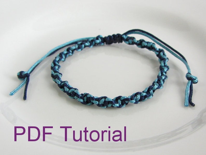 PDF Tutorial Half Square Knot Spiral Macrame Bracelet Pattern | Etsy