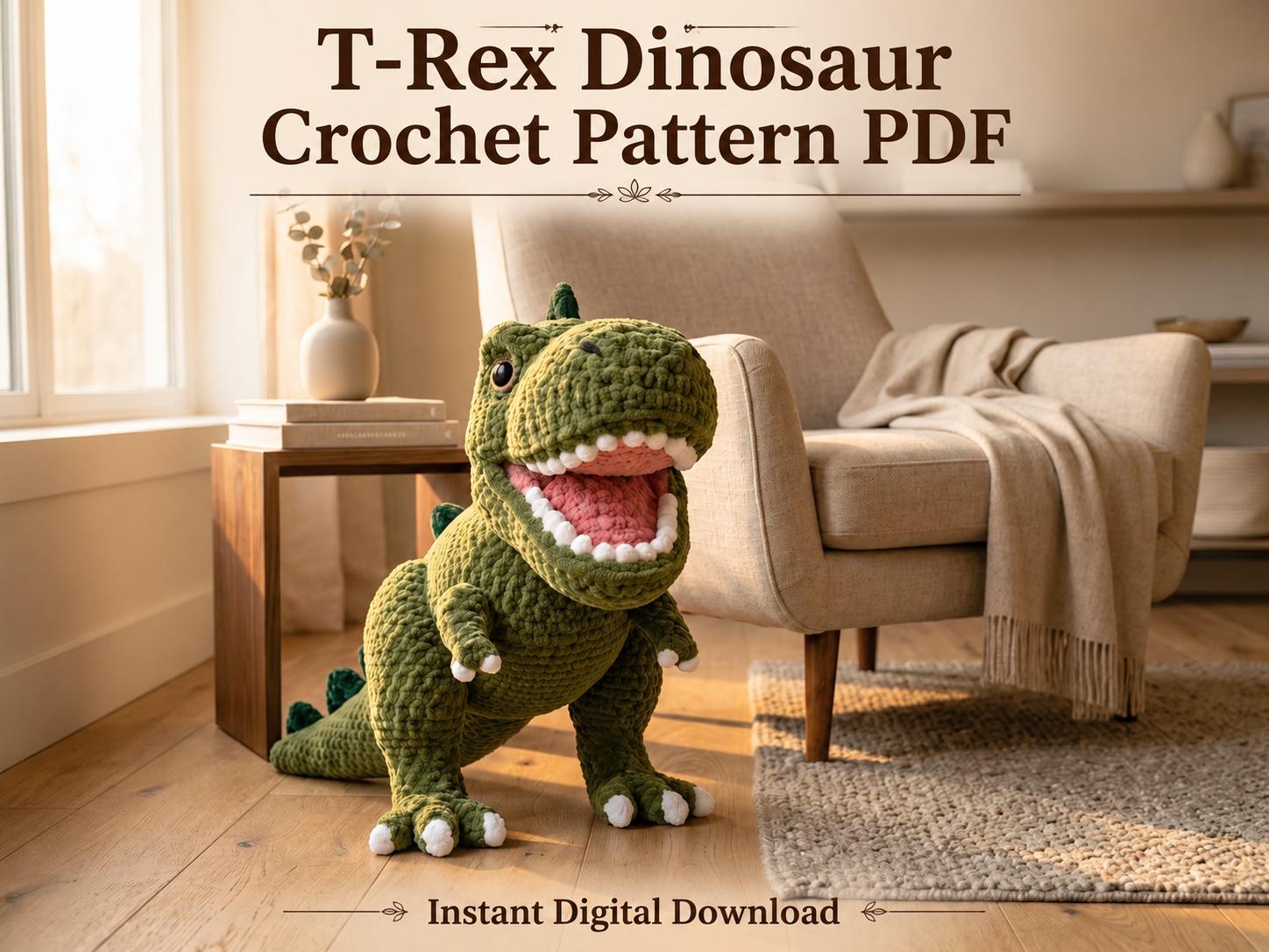 39 T-Rex Crochet Patterns: Unearth Your Creative Side with Dinosaur Designs 24 T-Rex Crochet Trex Dinosaur Amigurumi Plushie Easy Dino