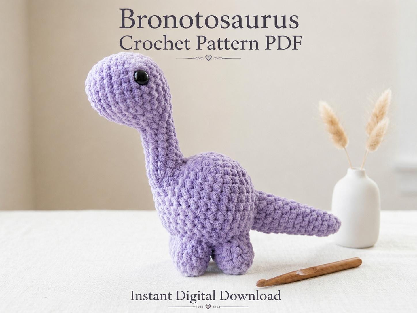 30 Brontosaurus Crochet Patterns for Cute Dino Gifts, Nursery Decor, and Plushies 26 Brontosaurus Crochet Pattern PDF | Crochet Brontosaurus Amigurumi Dinosaur Plush