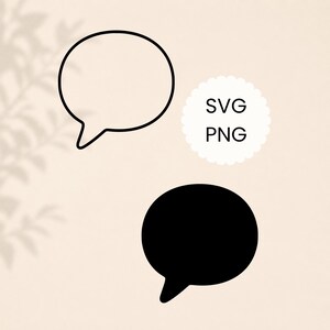 Kommentarbubbla kontur silhuett SVG PNG Clipart minimalistisk linjekonst minimal tänder form Cricut Cut-fil kommersiell användning digital