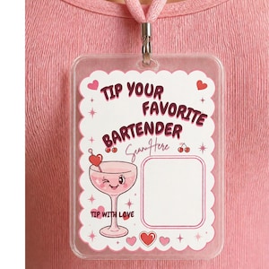 Scan to Tip Sign Design, 4 Printable Bartender for Cards or Stickers