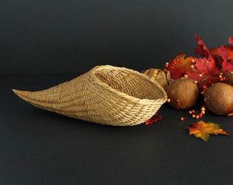 Wicker Horn Plenty Etsy