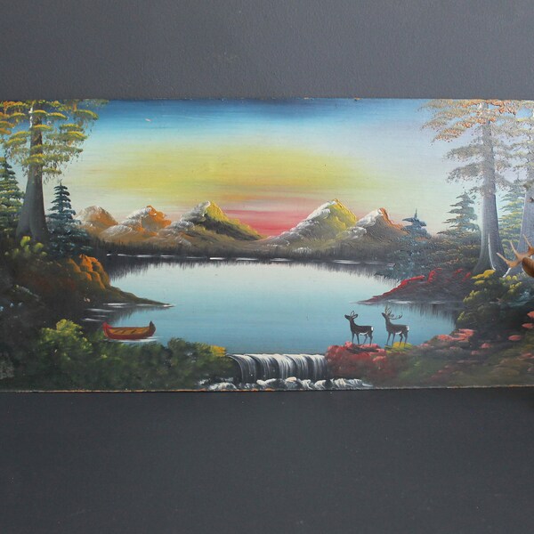 Folk Art Landscape Etsy