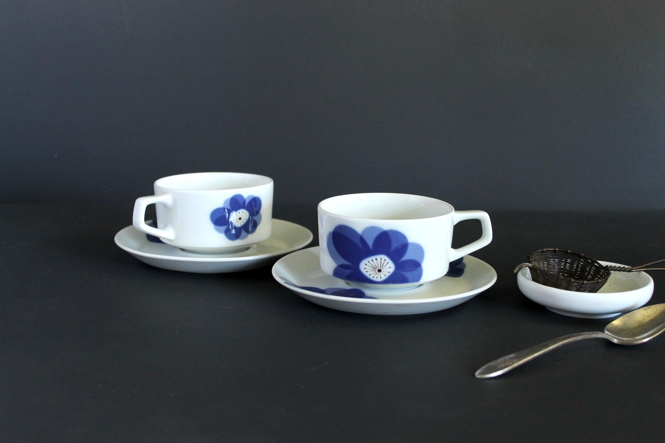 t*i様 60s french china vintage indigo jac Indigo Moon China - Etsy