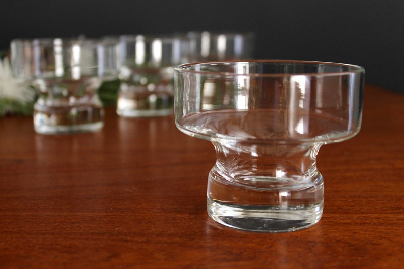 Vintage Crown Corning Omni Appetizer /Dessert Dishes Mid Century Barware Glasses set of Four Australian Crown Crystal Retro Cocktail Glass image 3