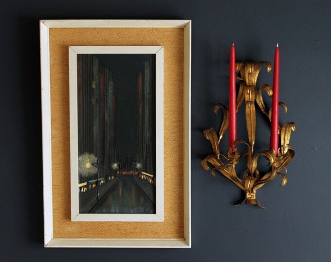 Vintage Candle Wall Sconce Set of 2 Hollywood Regency Gilded Etsy