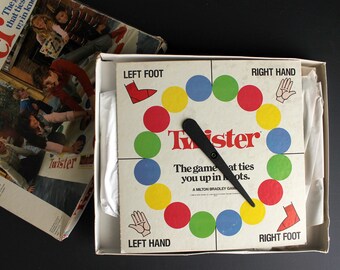 Vintage Twister, The Game That Ties You Up In Knots Floor Game