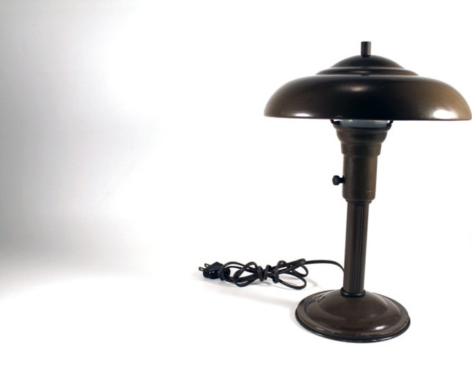 Vintage Atomic Flying Saucer Desk Lamp Etsy