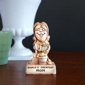 Vintage weltweit größte Mutter Statuette Paula W-135 1970 Kitsch Wallace Beere Stil Silliskulpturen Figur