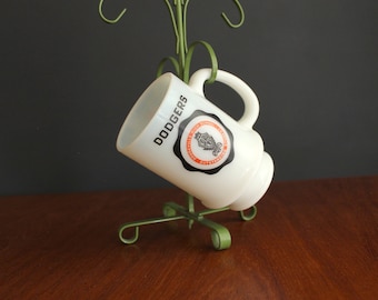 Vintage Milk Glass Coffee Mug Dodgeville High School Ouststanding Student Dodgeville
