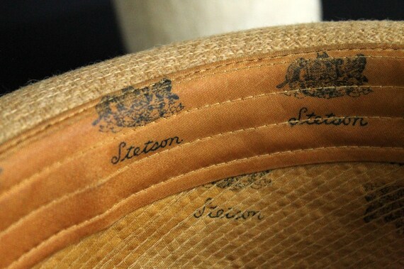 Vintage Mens Homburg Style Hat by Stetson Tan and… - image 9