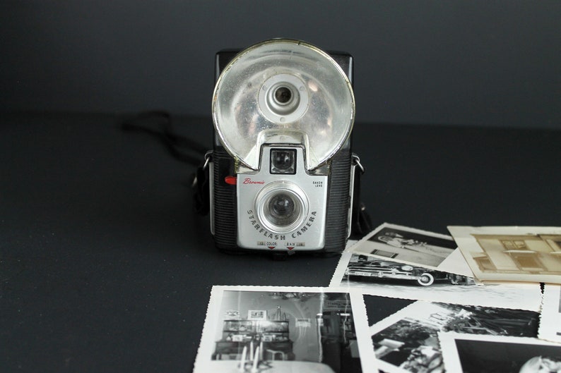 Vintage Kodak Brownie Starflash Retro Mid Century Black Camera image 1