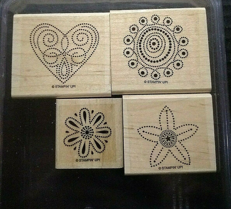 Stampin' Up Rubber Stamp Set Polka Dot Punches 4 Count Etsy