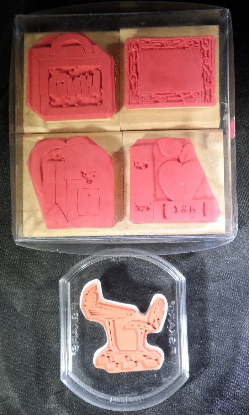 DOTS Set Rubber Stamps Children Kids Youth Back to School Etsy