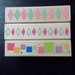 Lot of 3 Borders Rubber Stamp Harlequin, Diamond, Row of Squares, Wood mounted, scrapbooking, stamping, papercrafting, crafts, Hero Arts
