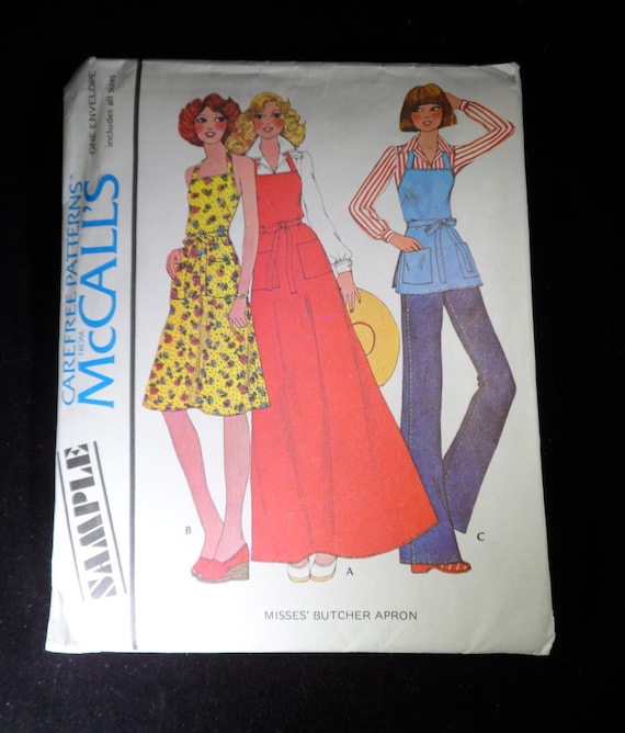 McCALL/'S SAMPLER LADIES BACK WRAP DRESS-TOP or BUTCHER APRON PATTERN 6-20 FF