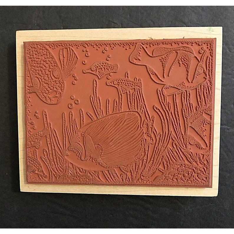 Peddler's Pack Stampworks Fish Rubber Stamp Ocean Sea Etsy