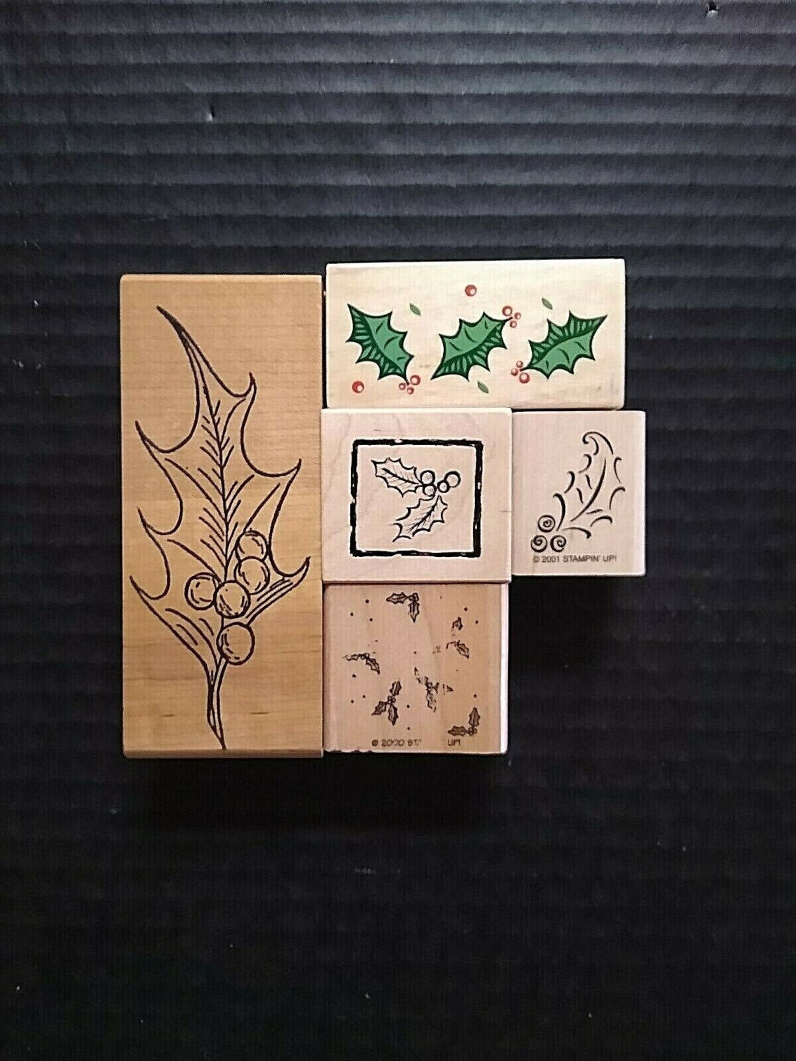 Christmas Holly Rubber Stamps For Card Making Xmas Plant Etsy