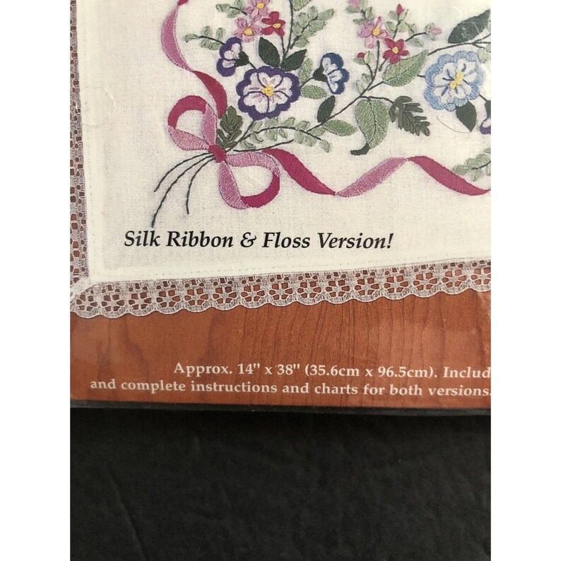 Dresser Scarf Embroidery Kit Bucilla Special Edition White Etsy