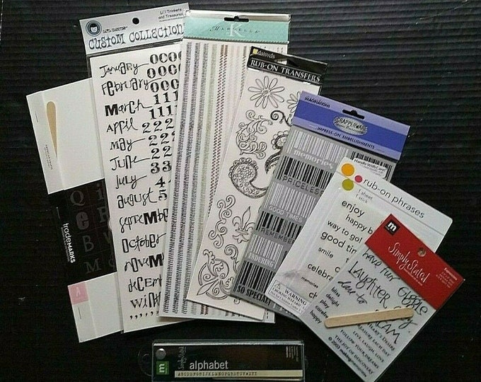 Scrapbooking Rub on Transfers Lot Scrapbook Phrases and Etsy