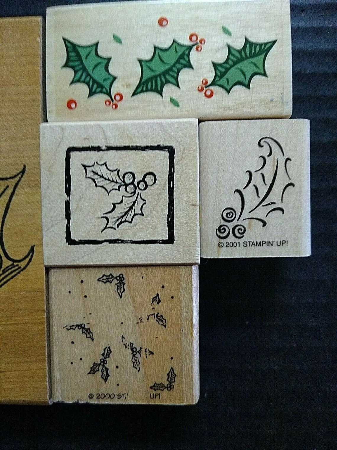 Christmas Holly Rubber Stamps For Card Making Xmas Plant Etsy