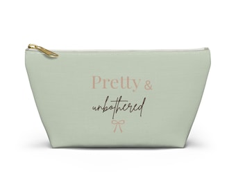 Pretty & Unbothered Cosmetic Pouch | Neutral Makeup Bag