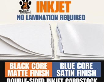 Black Core, Blue Core Cardstock for Inkjet Printers, 300-330gsm Double Sided DIY Proxy Cardstock, Both Sides Printable, TCG, Print and Play