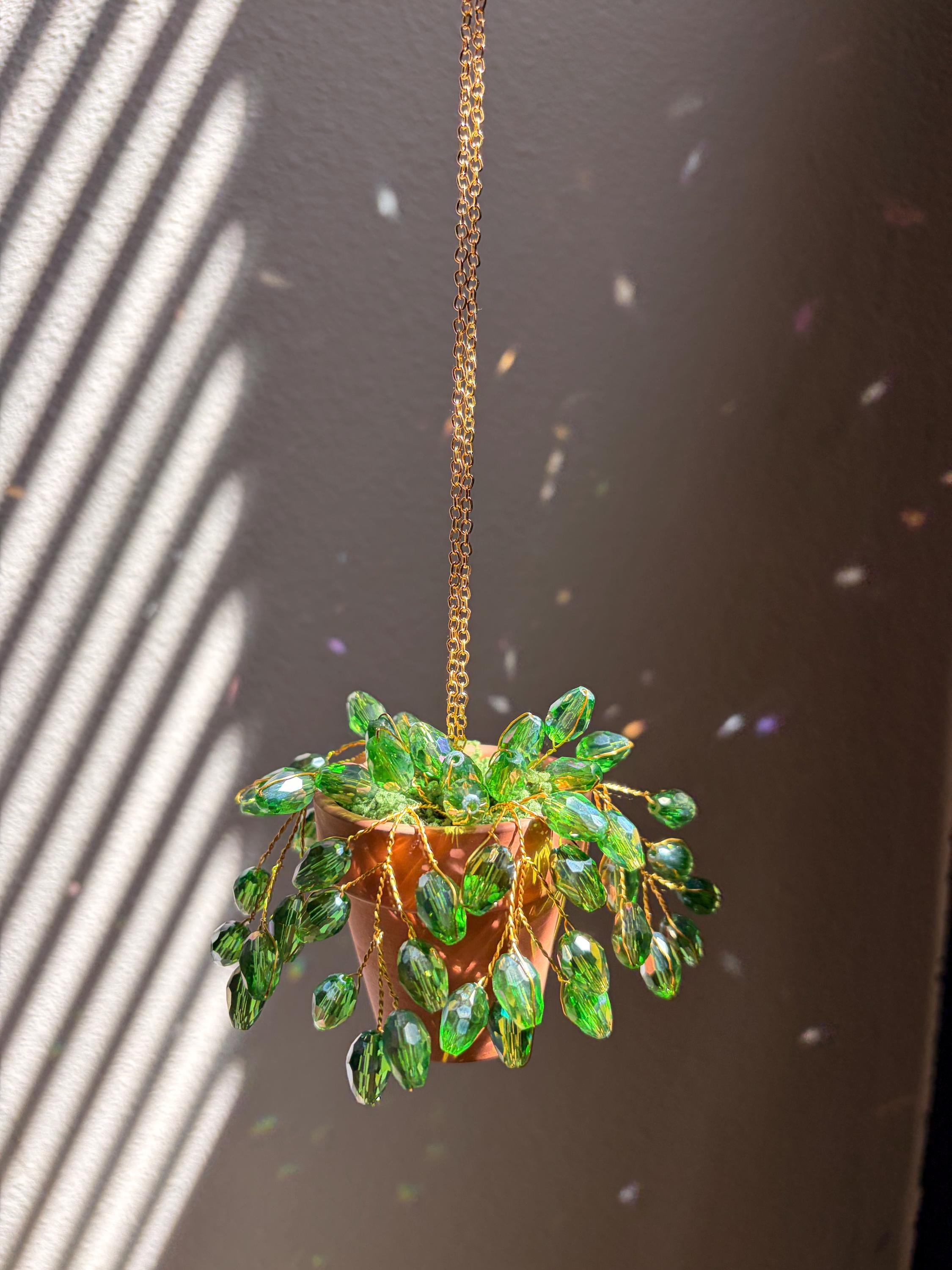 Beaded Hanging Plant: Sparkling Vines