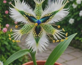 Weißer Reiher Orchidee Lebende Pflanze | Seltene Exotische Reiher Blume | Indoor Outdoor Garten Dekor
