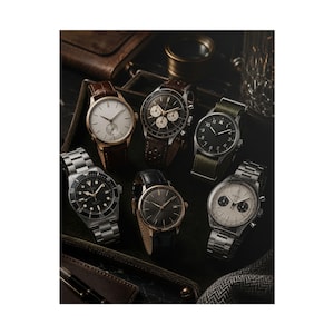 Vintage Wristwatch Collection Rolled Poster | Horology Wall Art image 1
