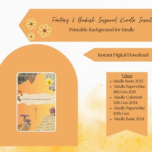 Utskrivbar bokinspirerad romantik Kindle-inlaga i varm ton | Digital nedladdning