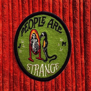 People Are Strange, Liazrd King Iron-on Patch inspired by the 70s , original design