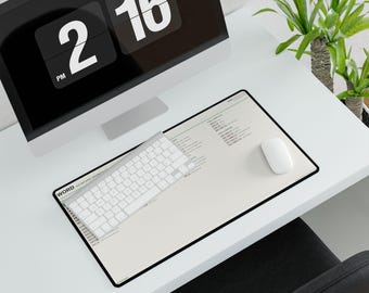 Document Editing Keyboard Shortcuts Desk Mat, Light | Large Cheat Sheet Mouse Pad (24x14)