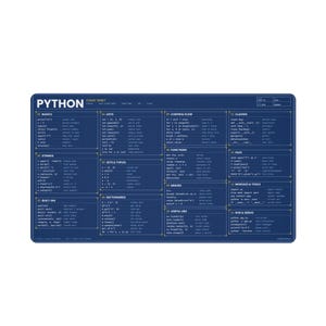Python-Blueprint-Spickzettel-Schreibtischunterlage, großes Mauspad für Entwickler