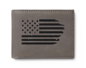 Distressed American Flag Bi-Fold Wallet