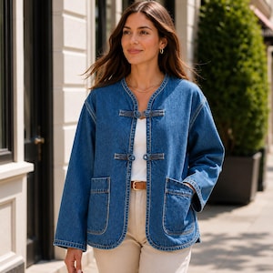 Chinese Denim Jacket - Etsy