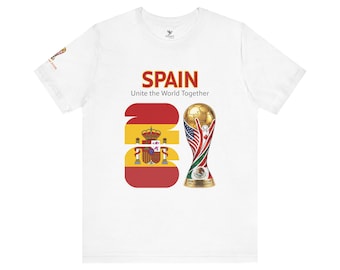Spanien 2026, WM 21 Graphic Tee | Flagge Fussball Trophy Shirt