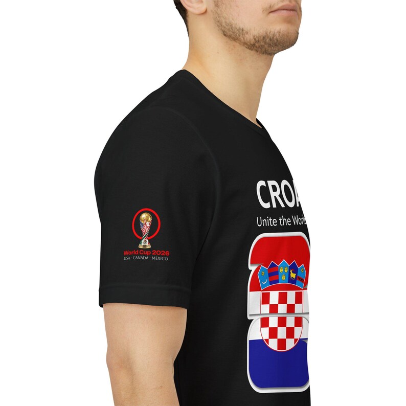 Camiseta de Croacia 2026 con el escudo y el trofeo de la Copa del Mundo / Camiseta para aficionados al fútbol croata imagen 20