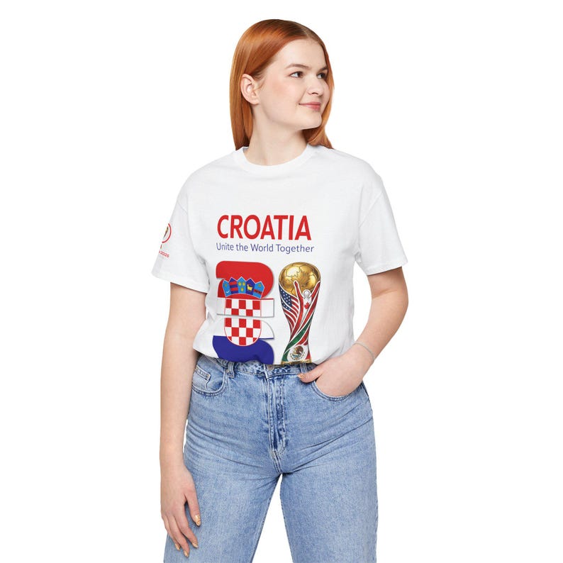 Croatia 2026, Flag Crest World Cup Shirt | Soccer Tee image 13