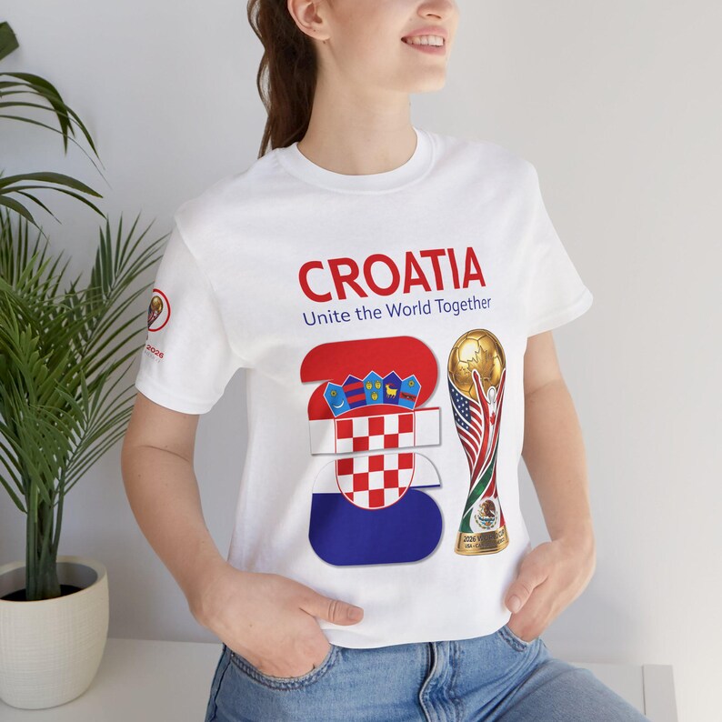 Croatia 2026, Flag Crest World Cup Shirt | Soccer Tee image 16