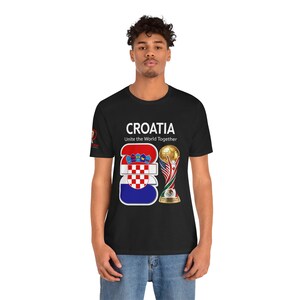 Camiseta de Croacia 2026 con el escudo y el trofeo de la Copa del Mundo / Camiseta para aficionados al fútbol croata imagen 8