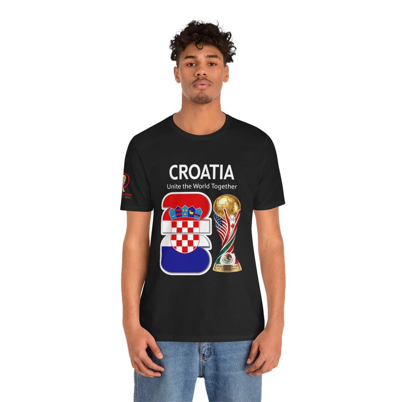 Camiseta de Croacia 2026 con el escudo y el trofeo de la Copa del Mundo / Camiseta para aficionados al fútbol croata imagen 8